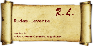 Rudas Levente névjegykártya