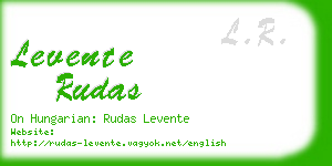 levente rudas business card